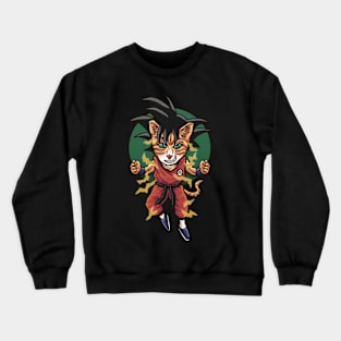 Son Goku Cat Saiyan Crewneck Sweatshirt